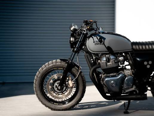 Motorcycle being serviced